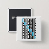 BERNIE sanders tekstueel Vierkante Button 5,1 Cm (Voorkant /achterkant)