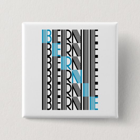 BERNIE sanders tekstueel Vierkante Button 5,1 Cm (Voorkant)