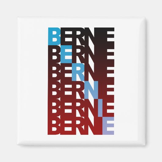 BERNIE sanders tekstueelBern Magneet (Voorkant)