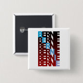 BERNIE sanders tekstueelBern Vierkante Button 5,1 Cm (Voorkant /achterkant)