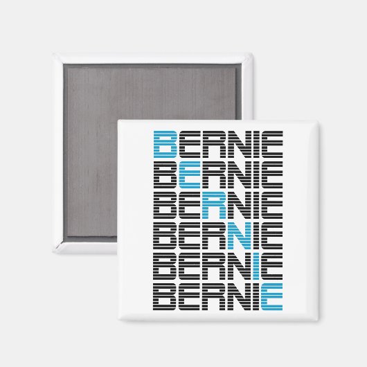 BERNIE sanders textStacks Magneet (Voorkant / Achterkant)