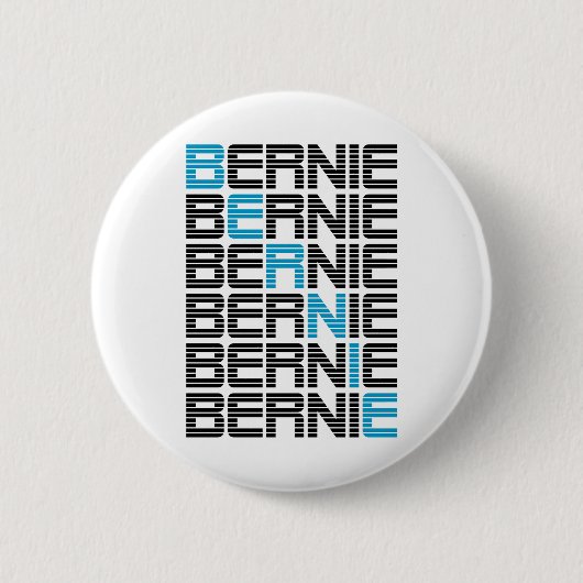 BERNIE sanders textStacks Ronde Button 5,7 Cm (Voorkant)