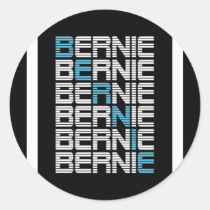BERNIE sanders textStacks Ronde Sticker