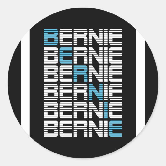 BERNIE sanders textStacks Ronde Sticker (Voorkant)