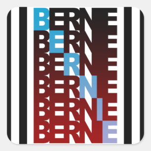 BERNIE sanders textStacks Vierkante Sticker