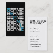 BERNIE sanders textStacks Visitekaartje (Voorkant / Achterkant)