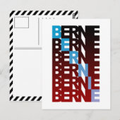 BERNIE sanders textualBern Briefkaart (Voorkant / Achterkant)