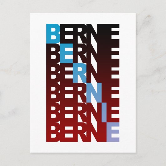 BERNIE sanders textualBern Briefkaart (Voorkant)