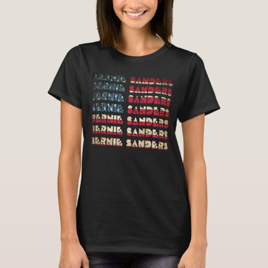 Bernie Sanders TShirts USA Flag | Retro T-Shirts (Voorkant)