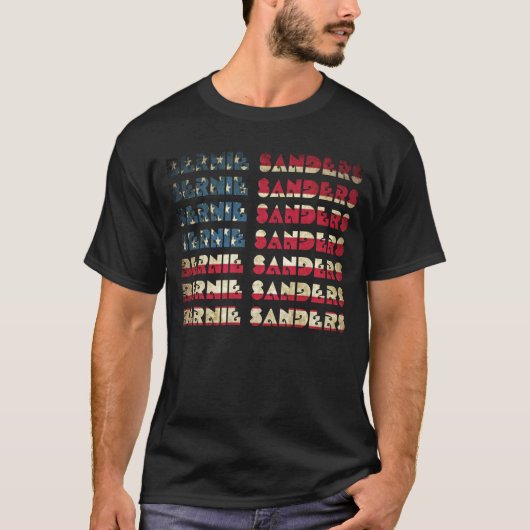 Bernie Sanders TShirts USA Flag | Retro T-Shirts (Voorkant)