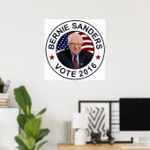 Bernie Sanders US Flag Poster (Thuiskantoor)
