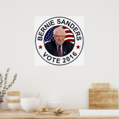 Bernie Sanders US Flag Poster (Keuken)
