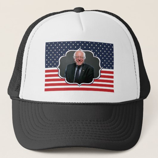 bernie sanders vlag trucker pet (Voorkant)