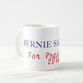 Bernie Sanders voor President 2016 KoffieMok (Voorkant links)
