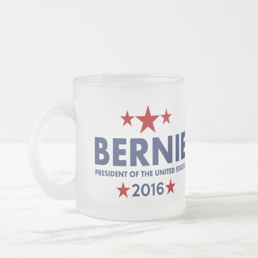 Bernie Sanders voor President 2016 Matglas Koffiemok (Links)