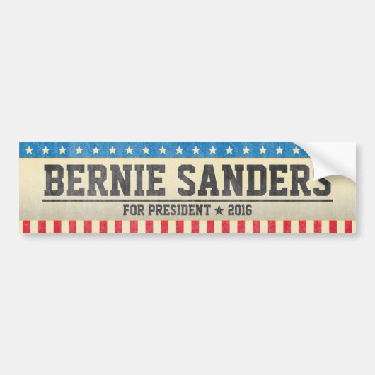 Bernie Sanders voor President 2016  ontwerp Bumpersticker (Voorkant)