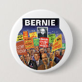 BERNIE SANDERS VOOR PRESIDENT 2016 RONDE BUTTON 7,6 CM (Voorkant)