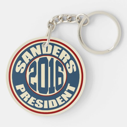 Bernie Sanders voor President 2016 Sleutelhanger (Achterkant)