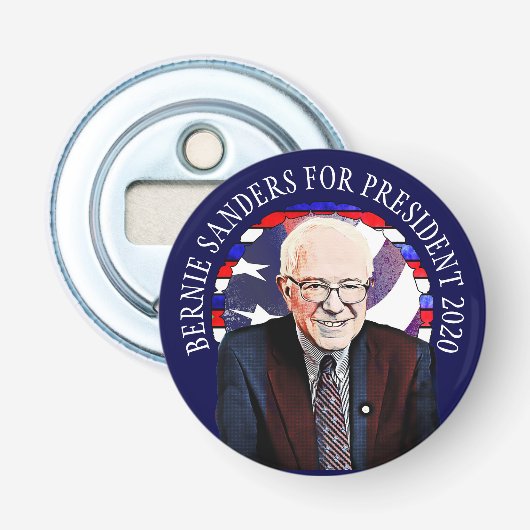 Bernie Sanders voor President 2020 Button Flesopener (Voorkant)