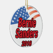 Bernie Sanders voor president in 2016 Keramisch Ornament (Rechts)