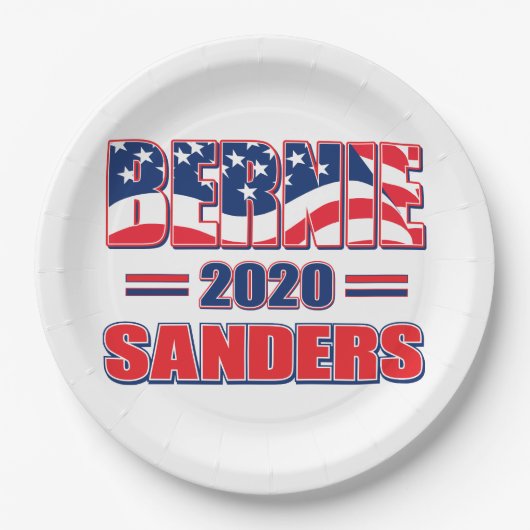 Bernie Sanders voor President in 2020 Papieren Bordje (Voorkant)