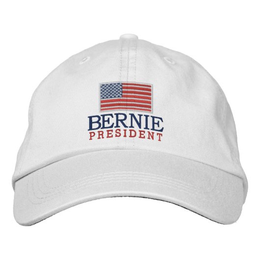 Bernie Sanders voor President met Amerikaanse vlag Pet (Voorkant)