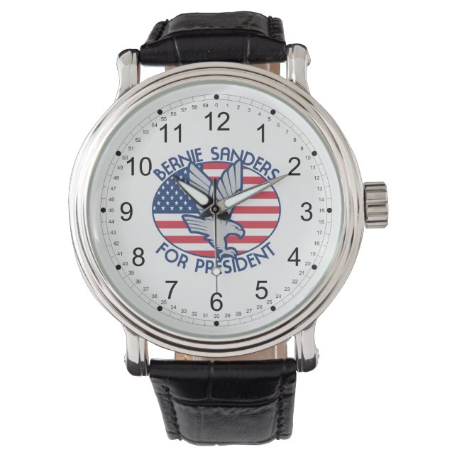 Bernie Sanders voor President met Eagle Horloge (Voorkant)