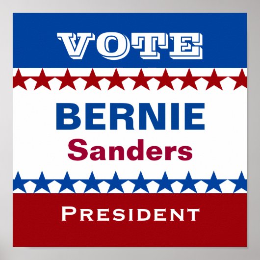 Bernie Sanders voor President Poster (Voorkant)