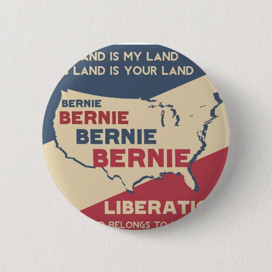 Bernie Sanders voor President Ronde Button 5,7 Cm (Voorkant)