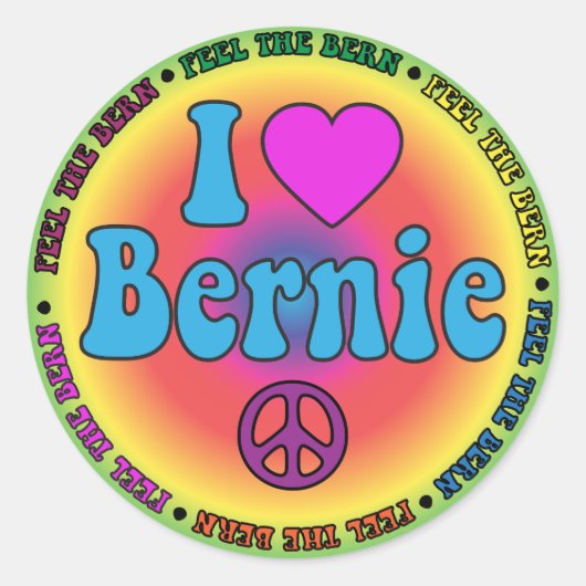 Bernie Sanders voor President Ronde Sticker (Voorkant)