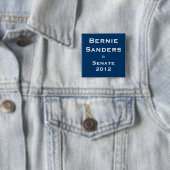 Bernie Sanders voor senaat Vierkante Button 5,1 Cm (In situ)