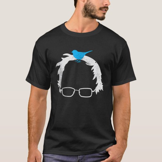 Bernie Sanders Wig Blue Vogelbril 2020 Verkiezing T-shirt (Voorkant)