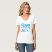 Bernie Sanders Women's Hanes Nano V-Neck T-Shirt (Voorkant volledig)