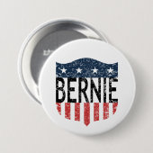 BERNIE sterren en strepen Ronde Button 7,6 Cm (Voorkant /achterkant)