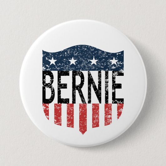 BERNIE sterren en strepen Ronde Button 7,6 Cm (Voorkant)