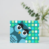 Bernie the Owl Briefkaart (Staand voorkant)