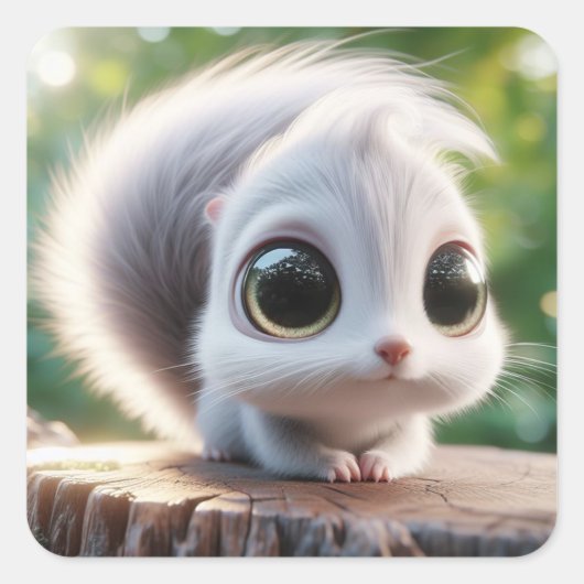 "Bernie" Vierkante Sticker (Voorkant)