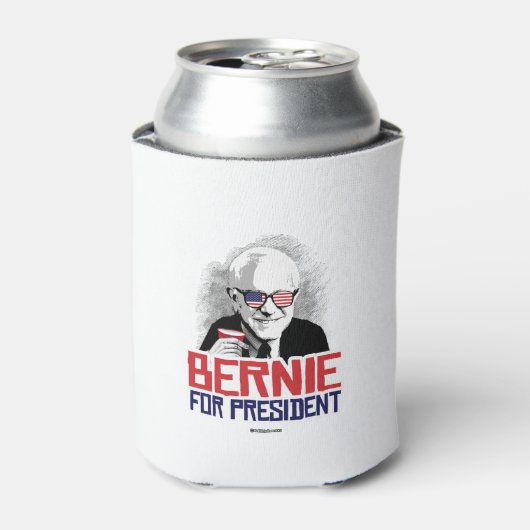 Bernie voor President - Feestdier Blikjeskoeler (Blikje Voorkant)
