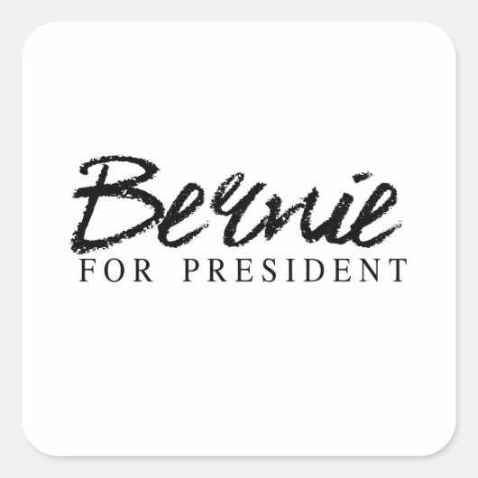Bernie voor President handtekening Vierkante Sticker (Voorkant)