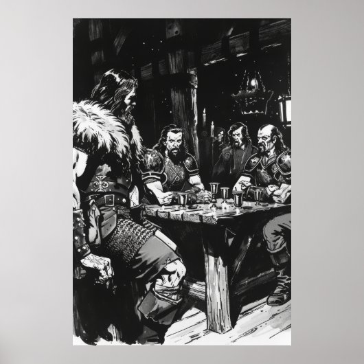 Bernie Wrightson Zwart Ink Comic Art Style Poster (Voorkant)