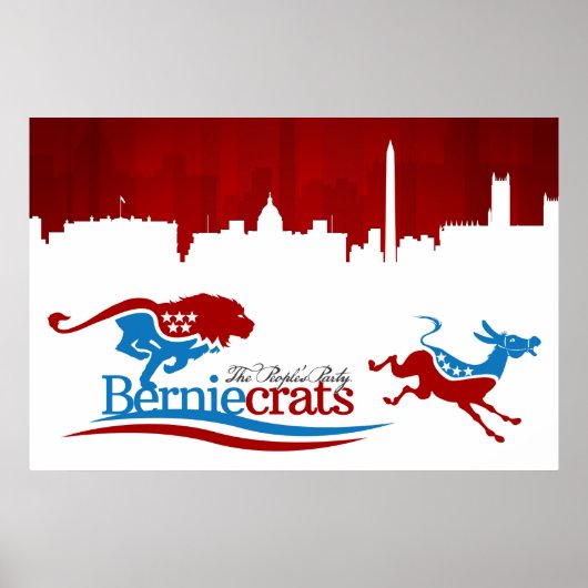 Berniecratten - DNC op de vlucht. Poster (Voorkant)