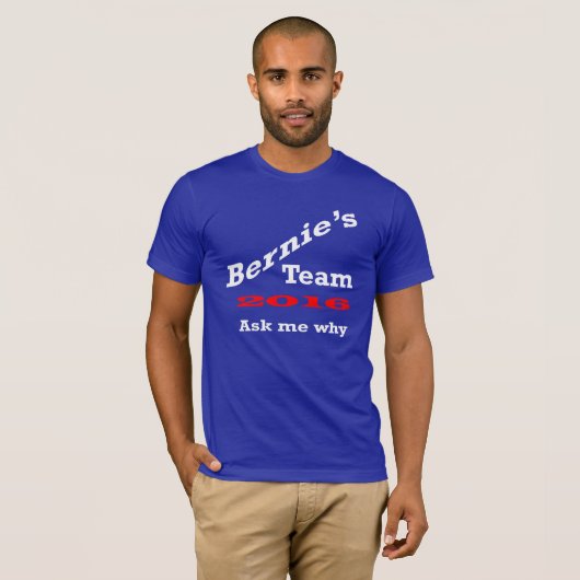 *Bernie's team 2016 Vraag T-shirt (Voorkant volledig)