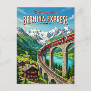 Bernina Express Zwitserland Briefkaart