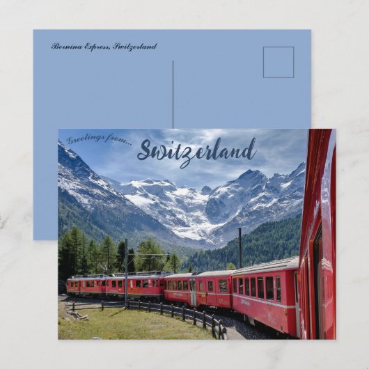 Bernina Express Zwitserland Briefkaart (Voorkant / Achterkant)