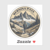 Bernina Pass Zwitserland Outdoors Mountain Pass Sticker (Vel)