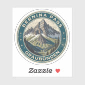 Bernina Pass Zwitserland Outdoors Mountain Pass Sticker (Vel)