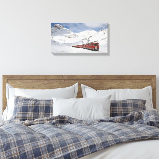 Bernina-spoorlijn Canvas Afdruk (Insitu (Slaapkamer))