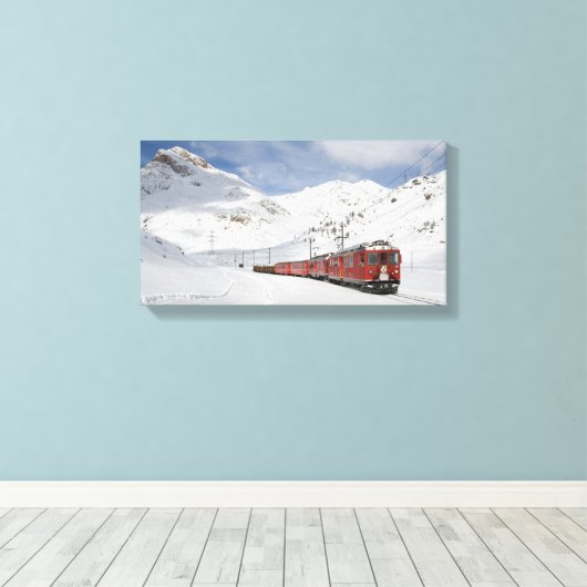Bernina-spoorlijn Canvas Afdruk (Insitu (Houten vloer))