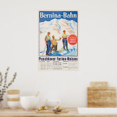 Berninabahn St. Moritz Kanton Graubünden Poster (Keuken)