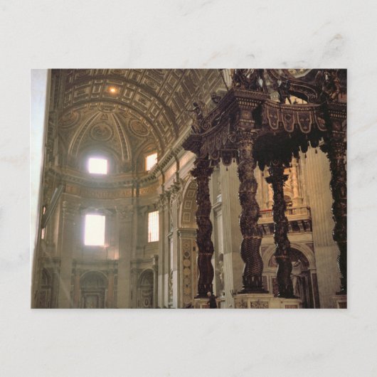 Bernini's bladerdak, Sint-Peter's Basilica Briefkaart (Voorkant)